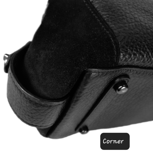 LG COACH EDIE 42 MIXED LEATHER HOBO w/COACH FACE CHARM - Picture 9 of 10